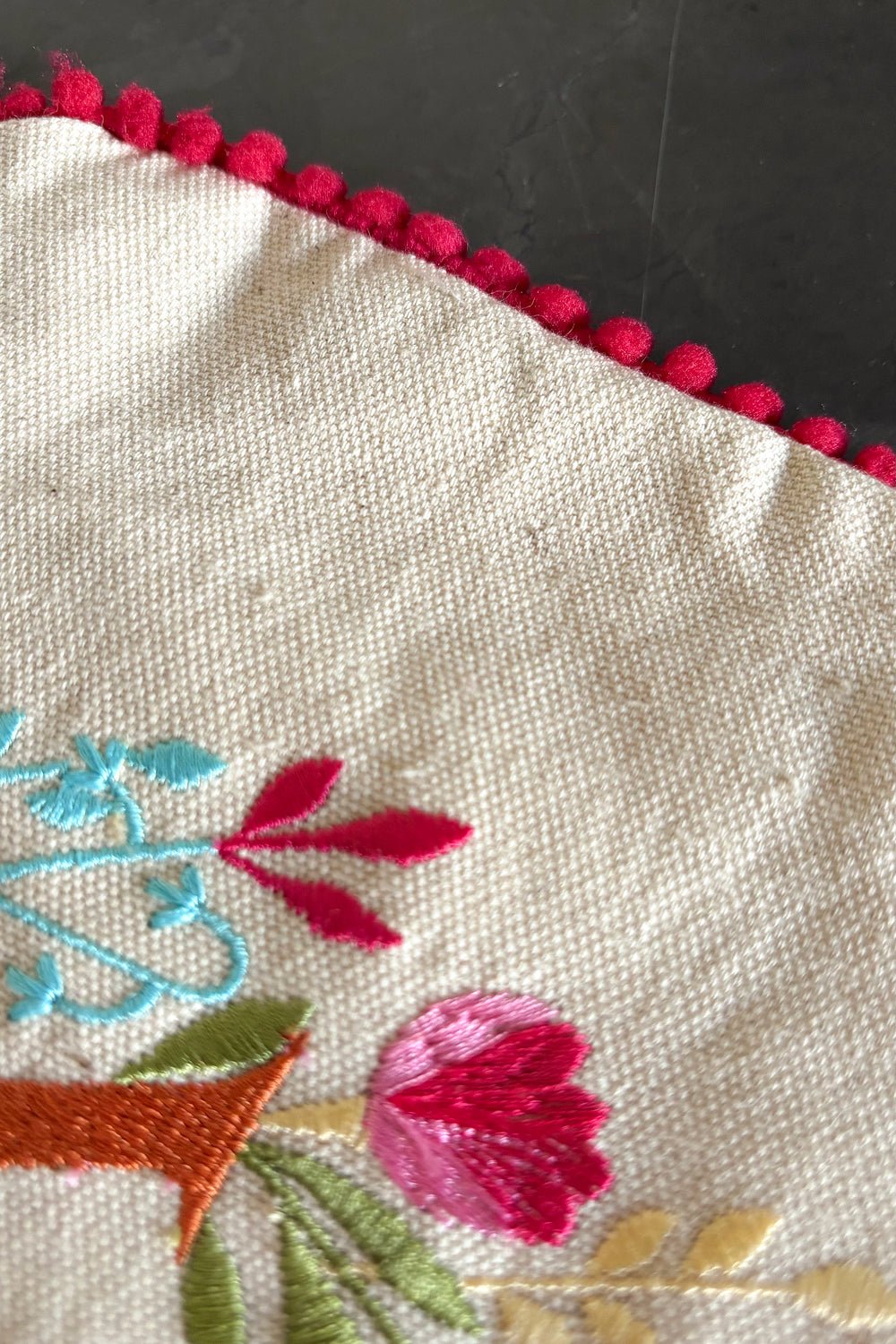 Trousse De Toilette Avec Initiale A Et Fleurs Brodées