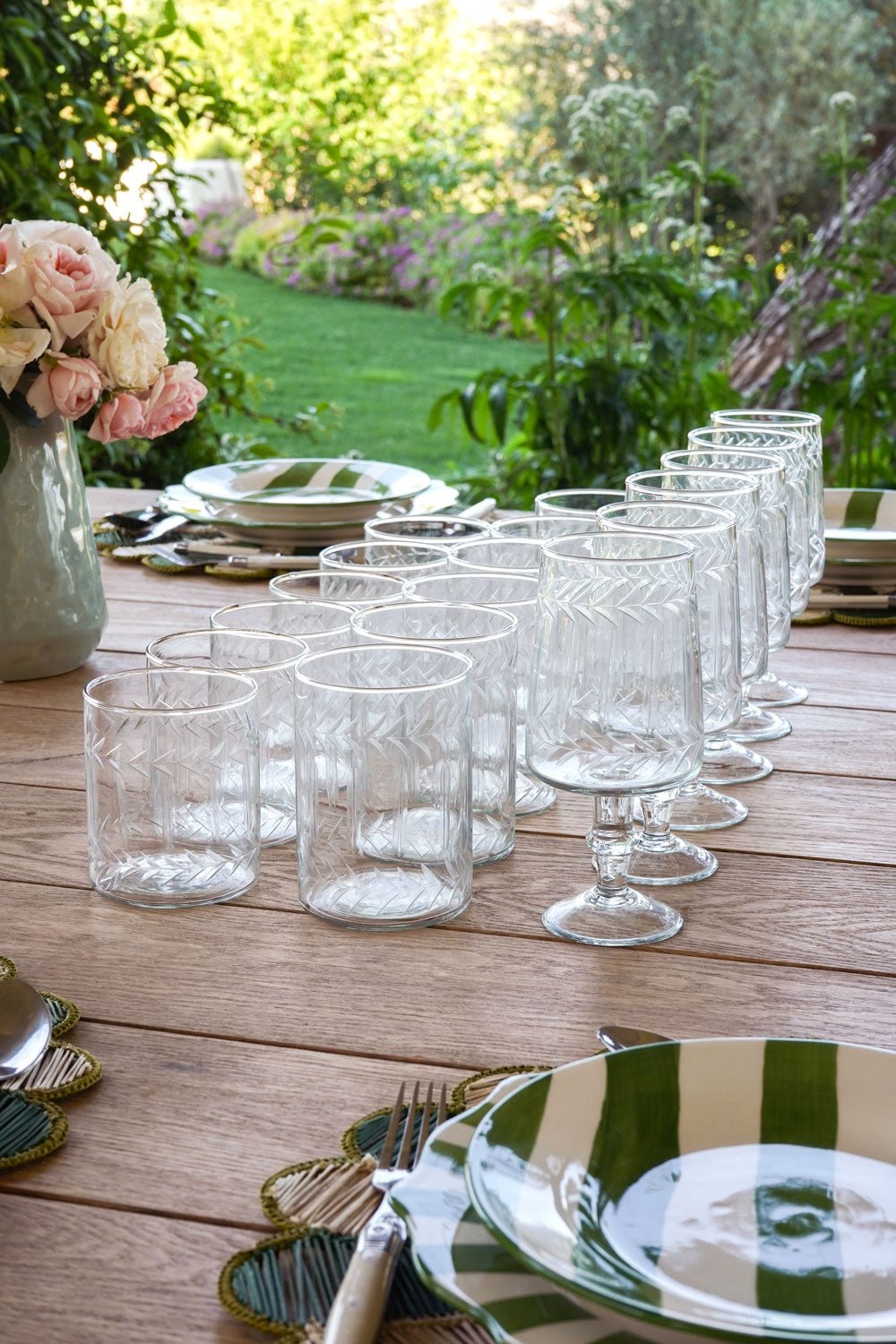 Set 18 Piezas Cristalería Tallada Cristina Oria