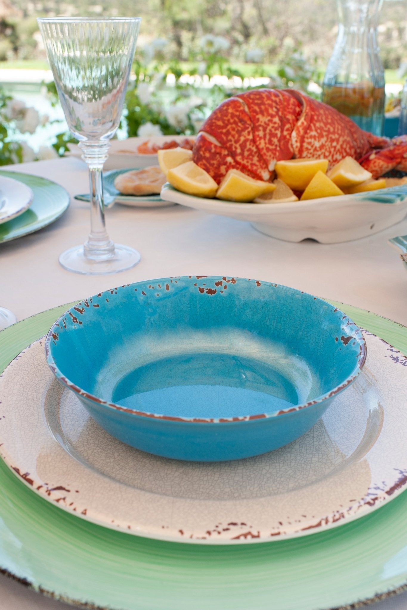 Porcelana Platos Melamina Decorados PLATO HONDO AZUL MELAMINA