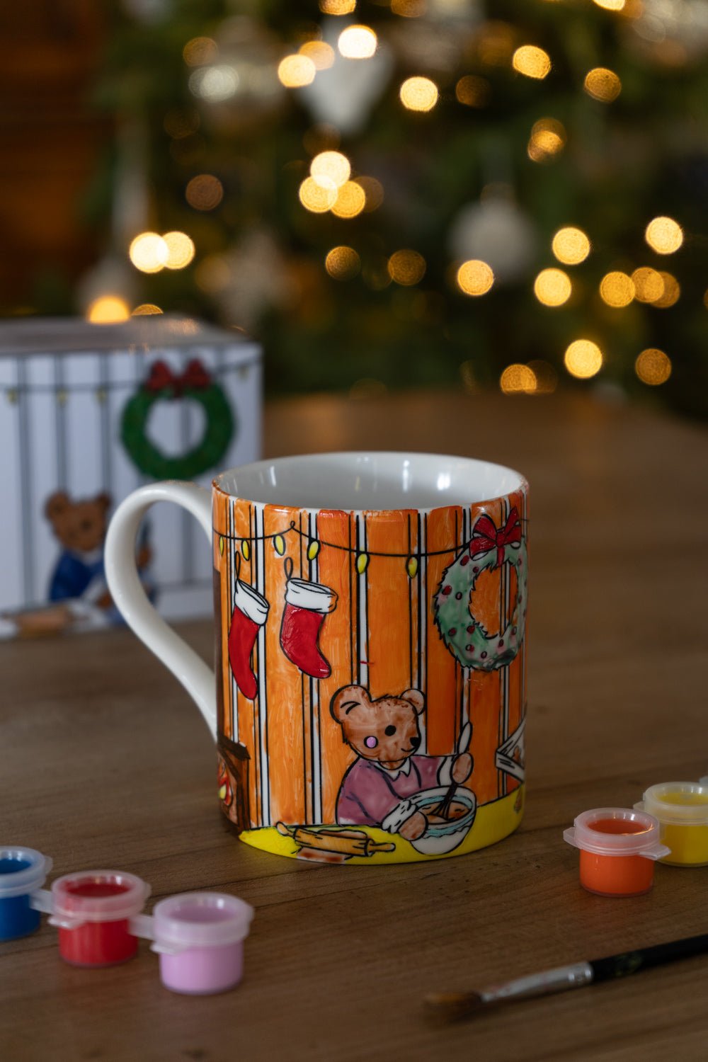 Detalle Mug Coloreable Con Diseño De Osos Especial Navidad Cristina Oria