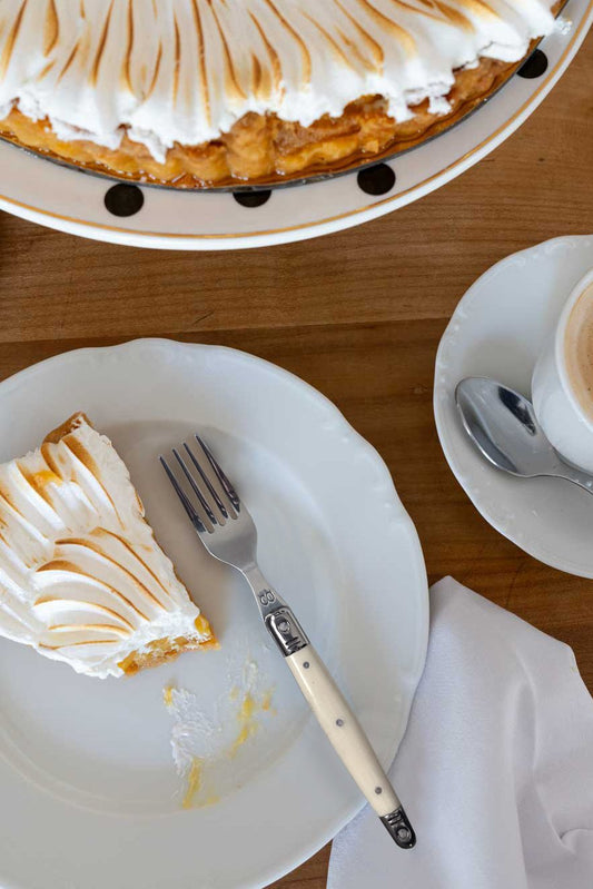 Tenedor De Postre Blanco Cristina Oria En Caja De Madera CO