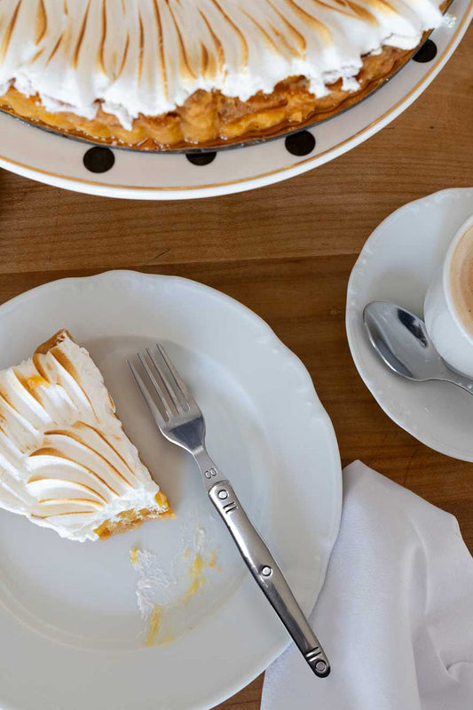 Tenedor De Postre Plateado Cristina Oria En Caja De Madera CO