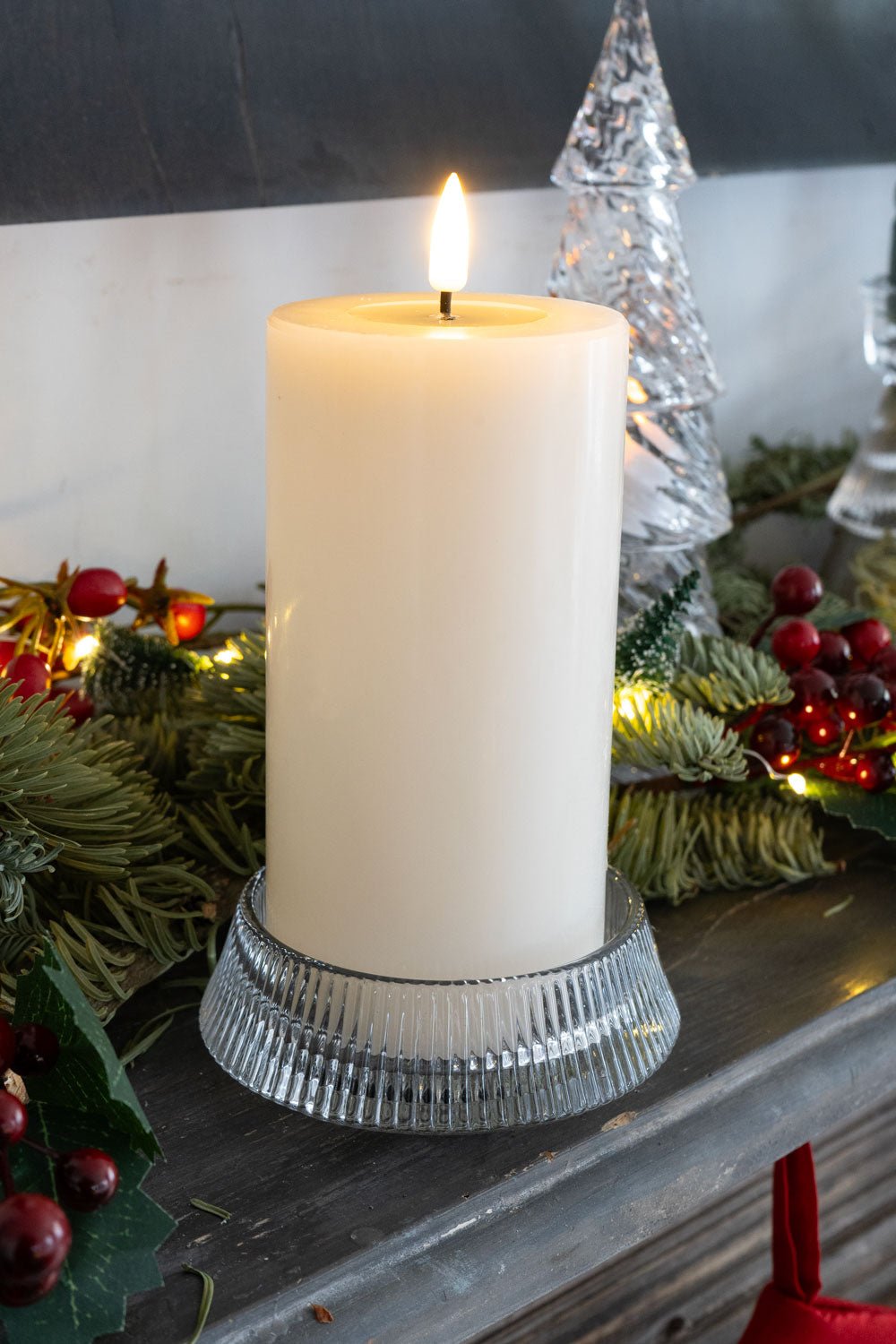 Vela LED Color Crema Grande Cristina Oria