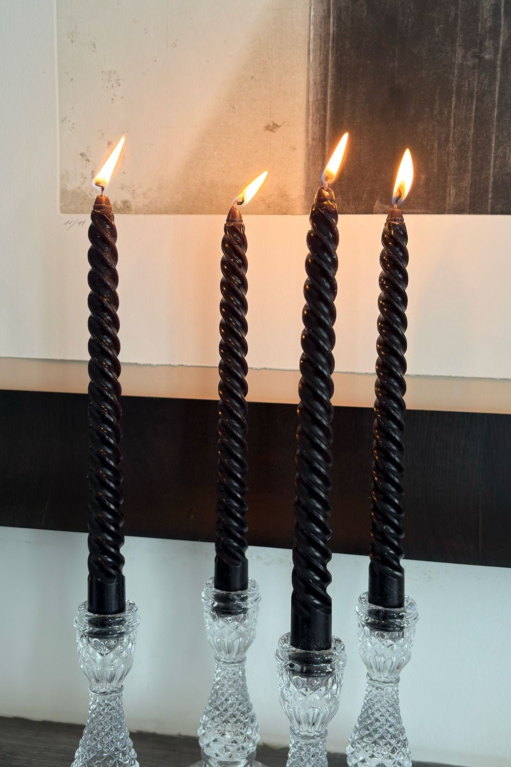 Velas Con Diseño En Espiral Negras Cristina Oria