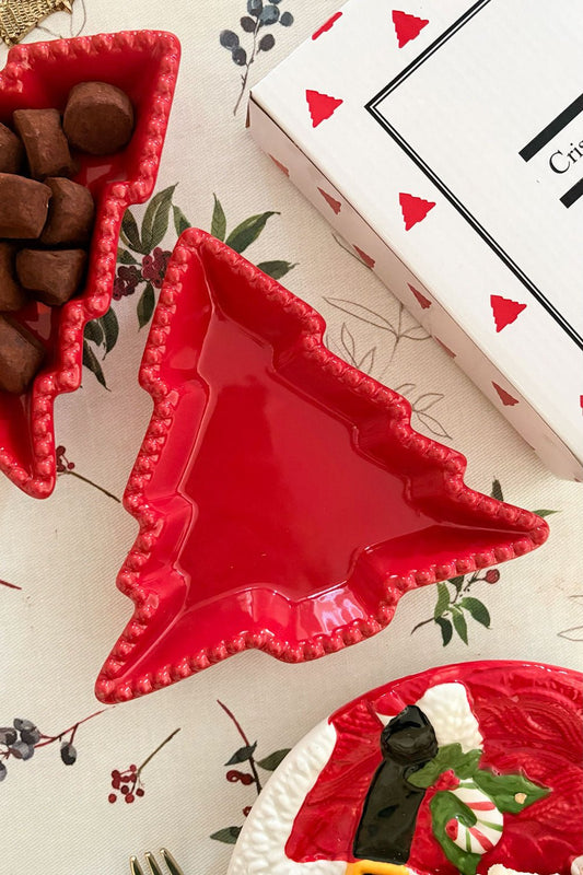 Bandeja Con Diseño De Árbol Roja Cristina Oria