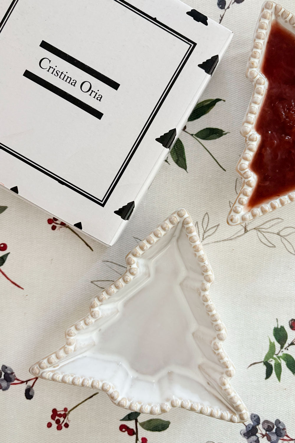 Detalle Caja Cuenco Con Diseño De Árbol Blanco Pequeño Cristina Oria