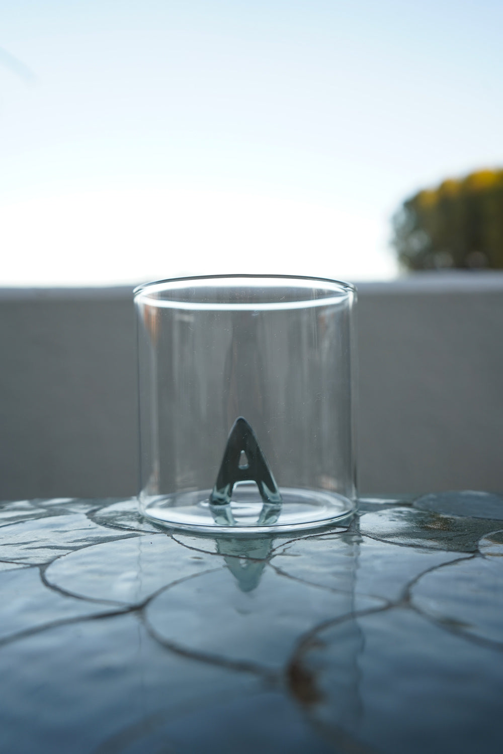 Vaso De Borosilicato Inicial A Cristina Oria