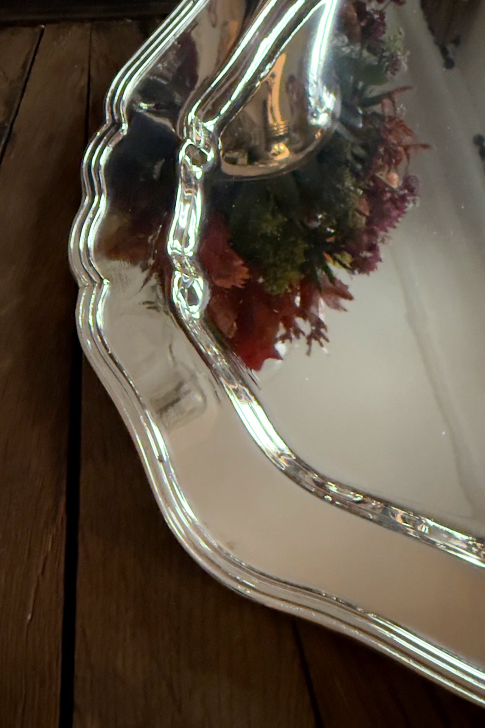 Detalle Bandeja Oval Grande De Plata Cristina Oria
