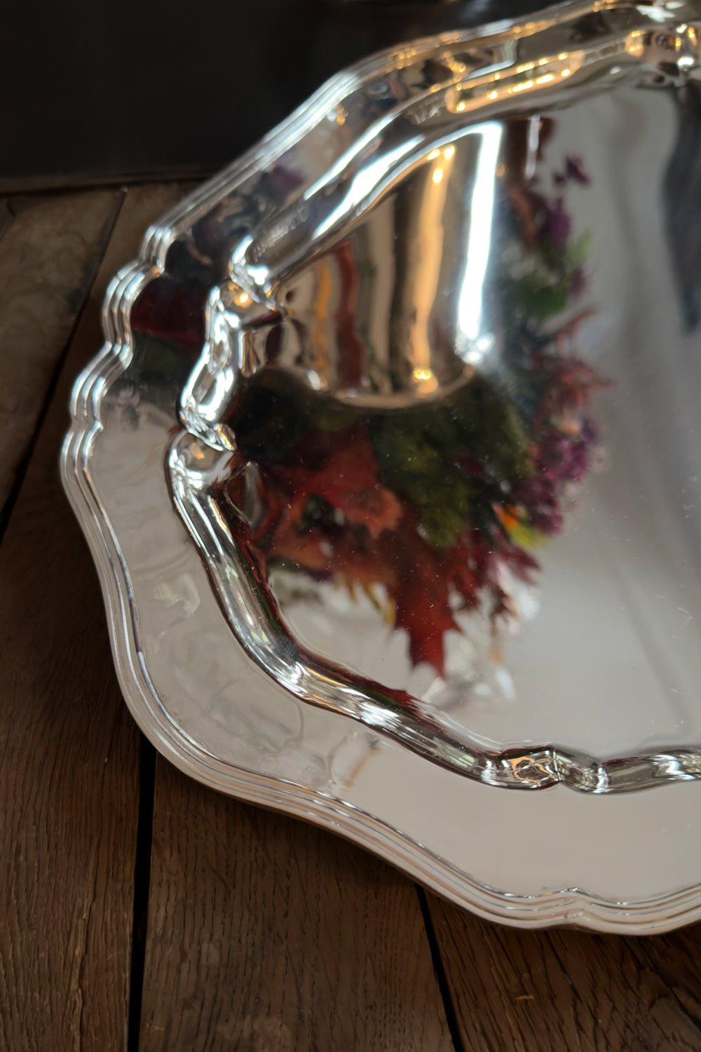 Detalle Bandeja Oval De Plata Cristina Oria