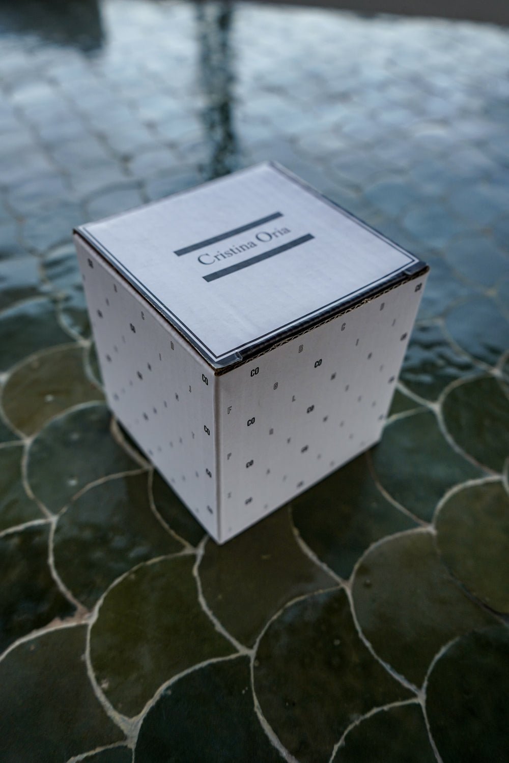 Detalle Vaso De Borosilicato Inicial A Cristina Oria