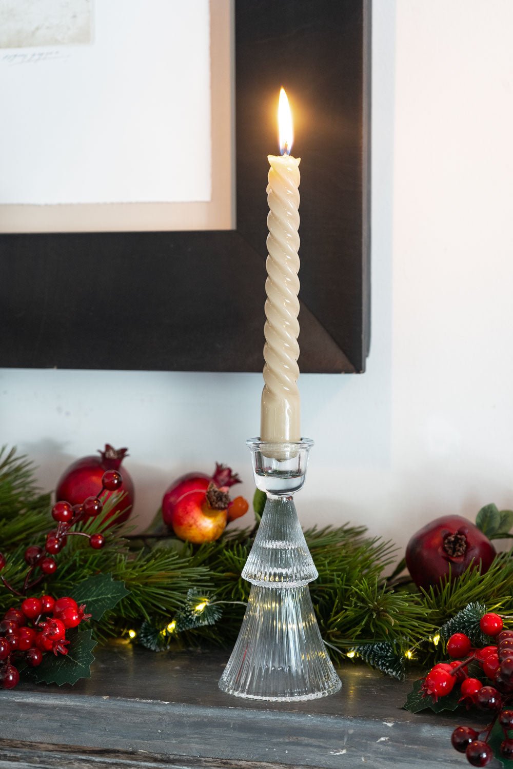 Candelabro Tallado De Cristal Con Diseño De Árbol Transparente Pequeño Cristina Oria