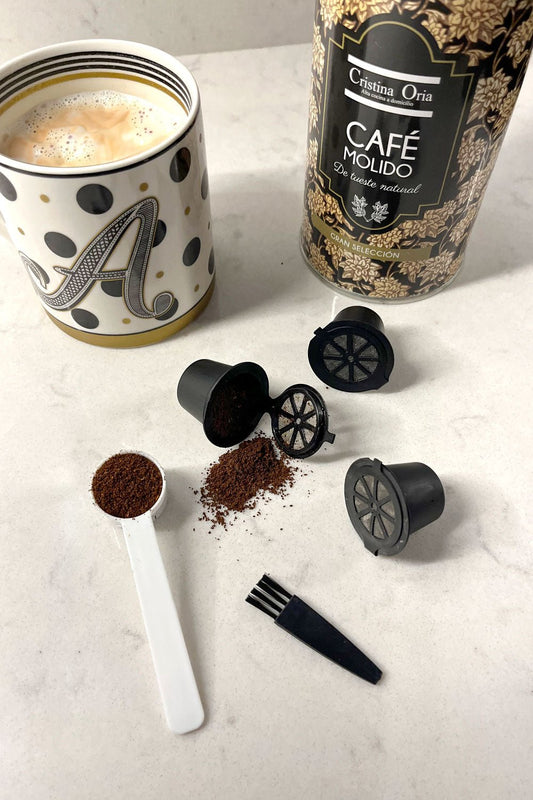Detalle Piezas Juego De Tres Cápsulas De Café Reutilizables Cristina Oria
