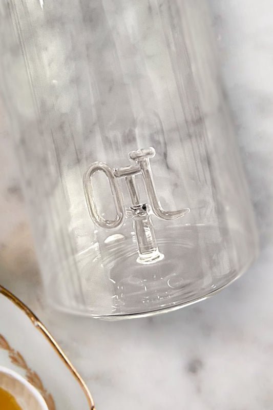 Aceitera De Cristal Con Figura "Oil"