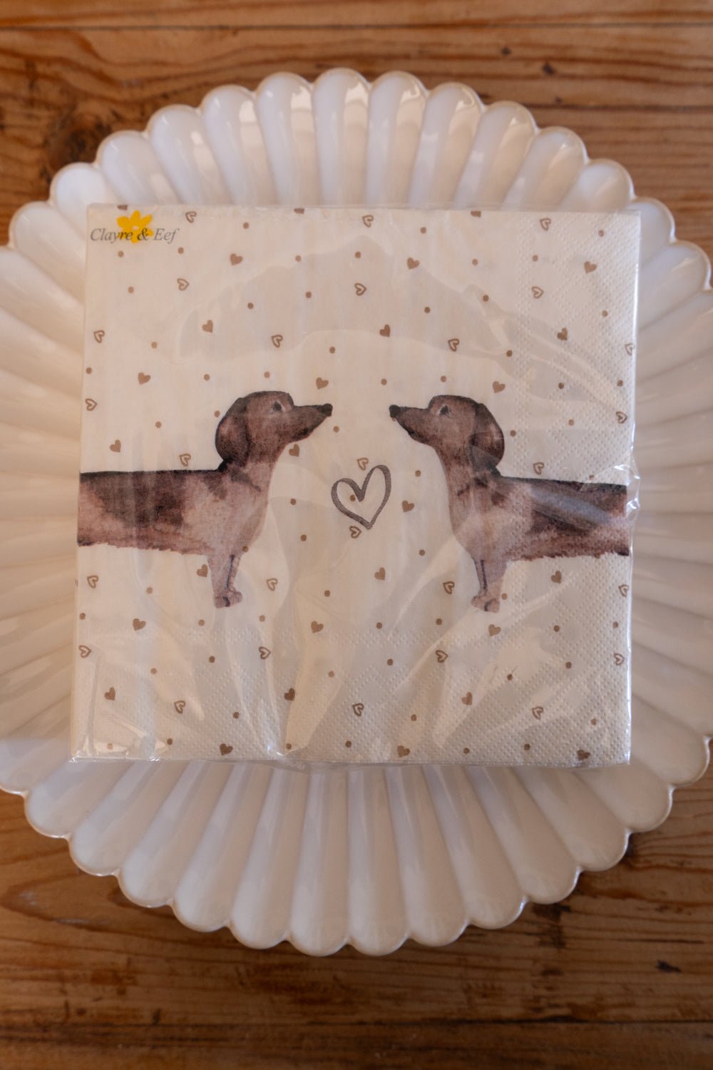 Detalle Servilletas De Papel Con Diseño De Teckel Cristina Oria