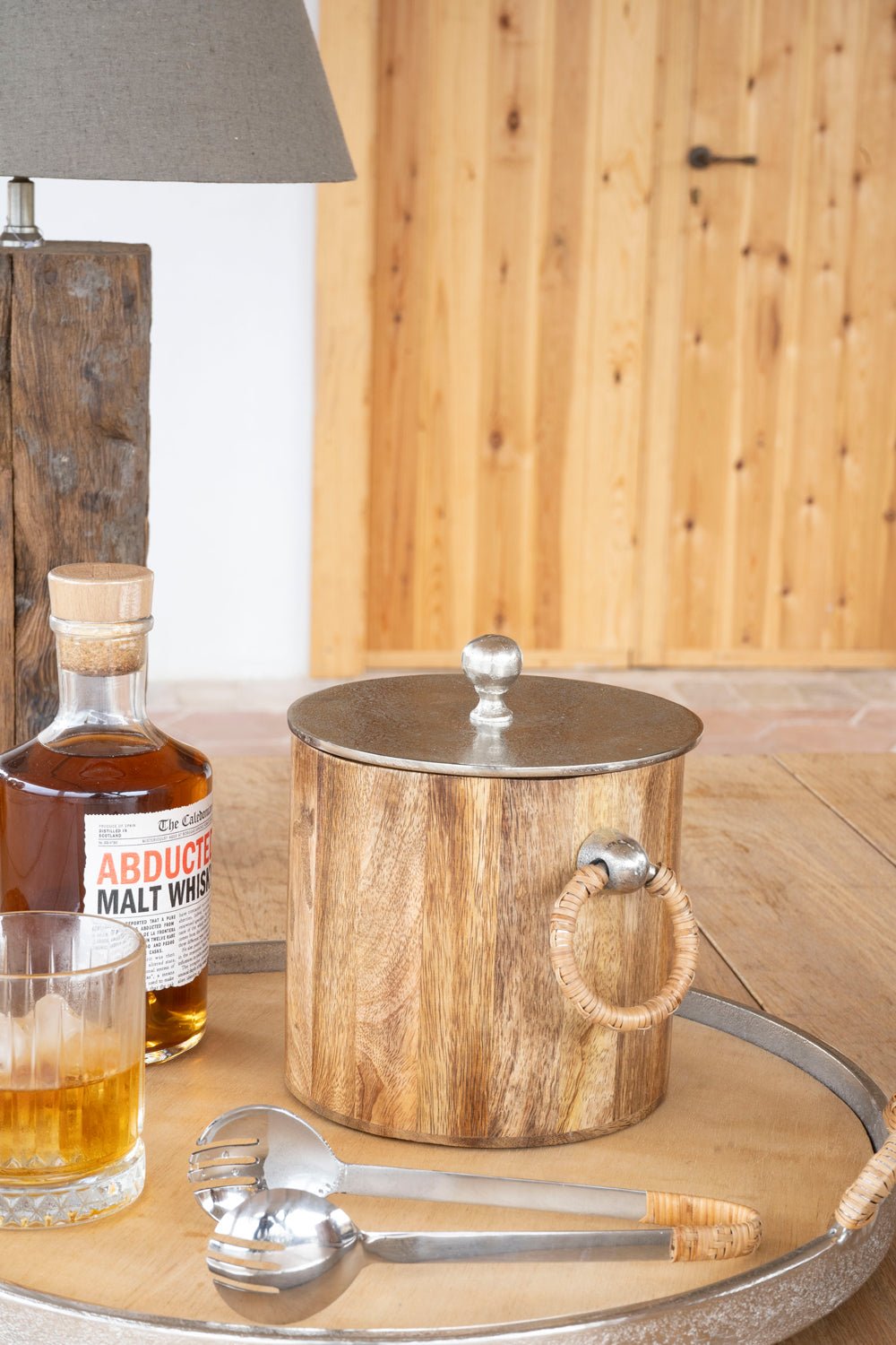 Cubitera De Madera Con Arandelas, Tapa Y Pinza Cristina Oria