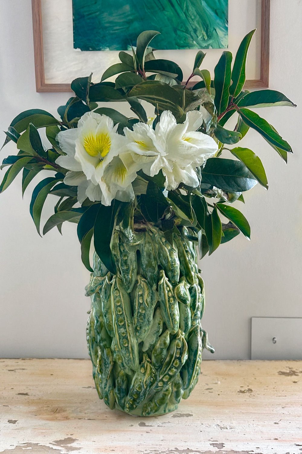 Jarrón Con Diseño De Guisantes