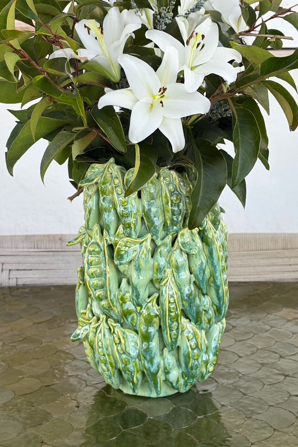 Jarrón Con Diseño De Guisantes
