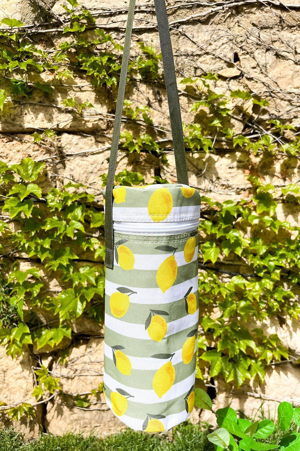 Detalle Bolsa Térmica Para Botellas Limones Rayas Cristina Oria