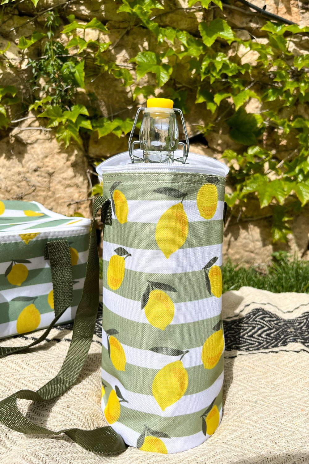 Bolsa Térmica Para Botellas Limones Rayas Cristina Oria
