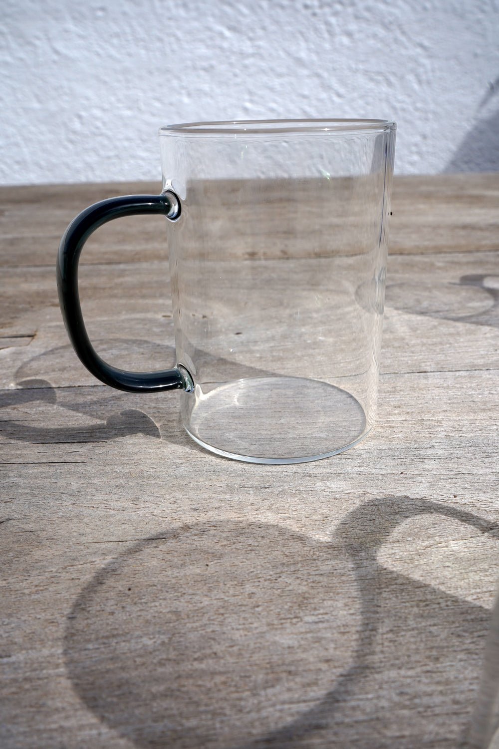 Taza De Cristal Con Asa De Colores