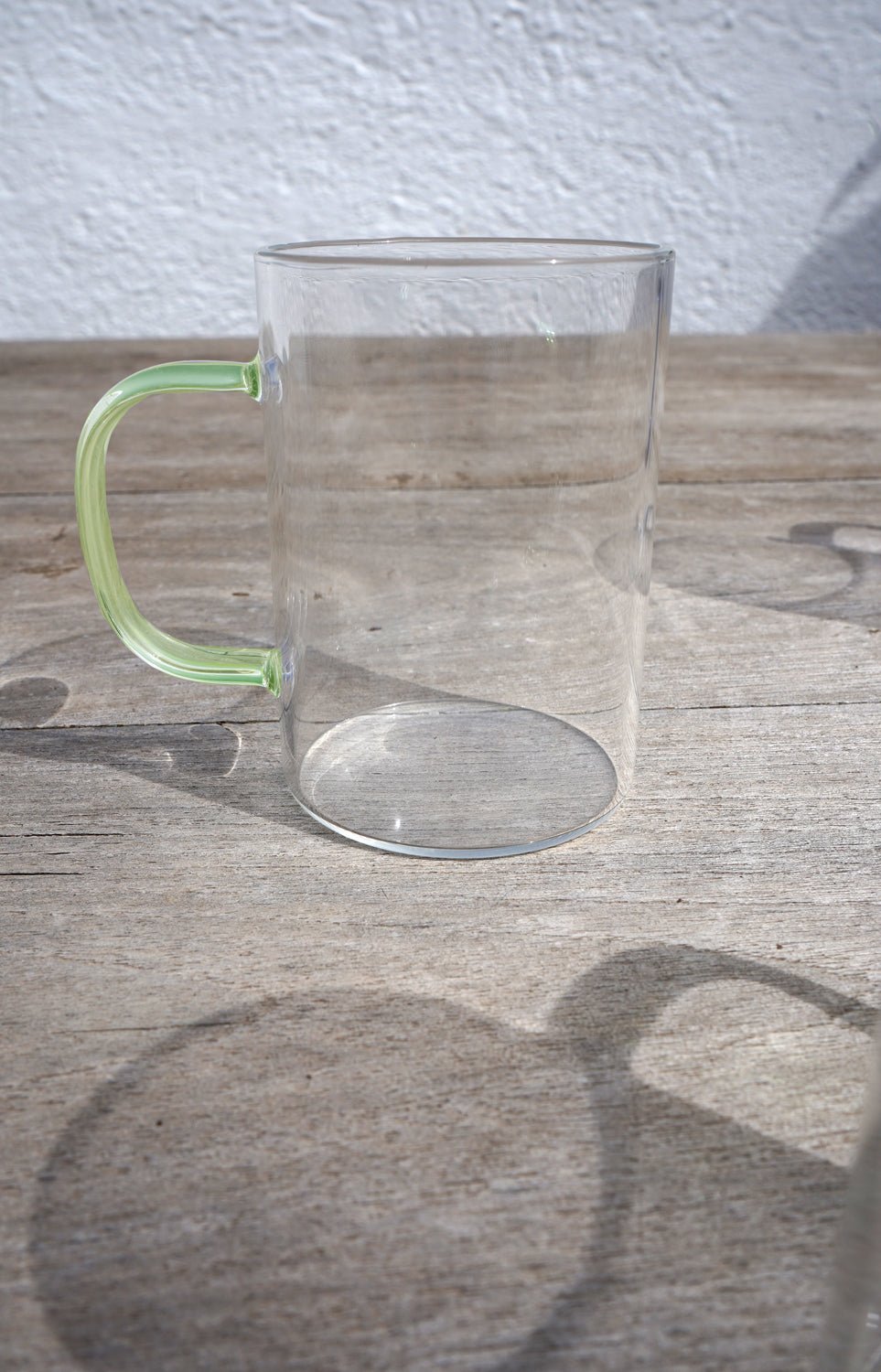 Taza De Cristal Con Asa De Colores