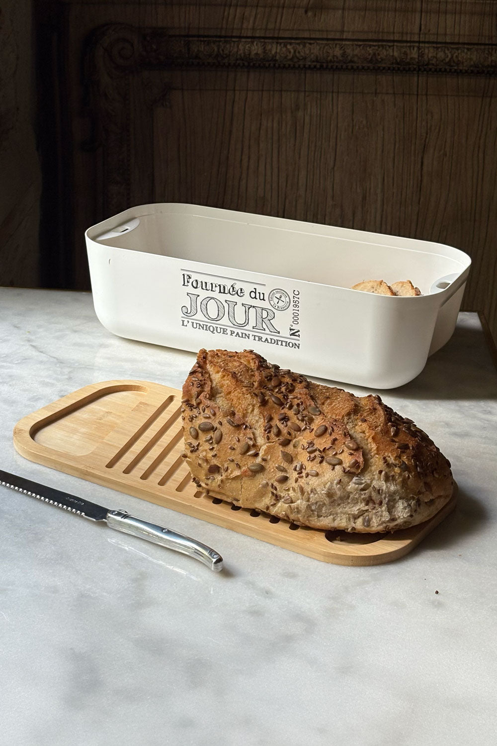Panera Con Tabla Para Cortar Blanca Cristina Oria