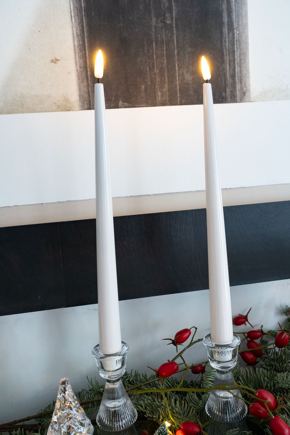 Set De 2 Velas LED Color Crema Cristina Oria