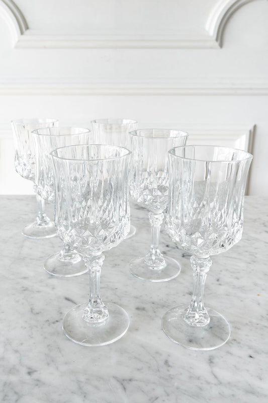 Set 6 Copas De Vino Cristal D'Arques Longchamp Cristina Oria