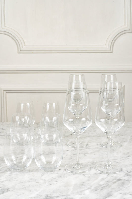 Set 12 Piezas Vasos Y Copas Cristalería Sommelier Cristina Oria