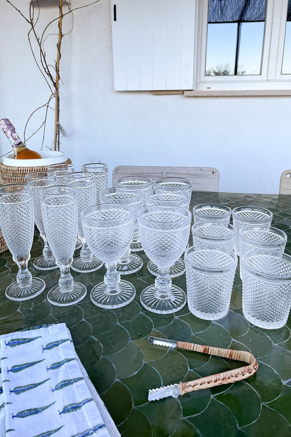 Set 18 Piezas Cristalería Transparente Picos Cristina Oria