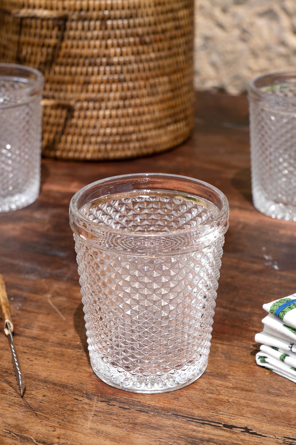 Detalle Vaso Set 18 Piezas Cristalería Transparente Picos Cristina Oria