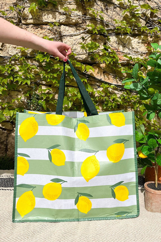 Bolsa De La Compra Limones Rayas Cristina Oria