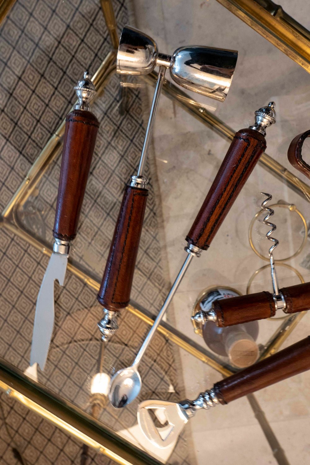 Juego De Cocktail De Cuero