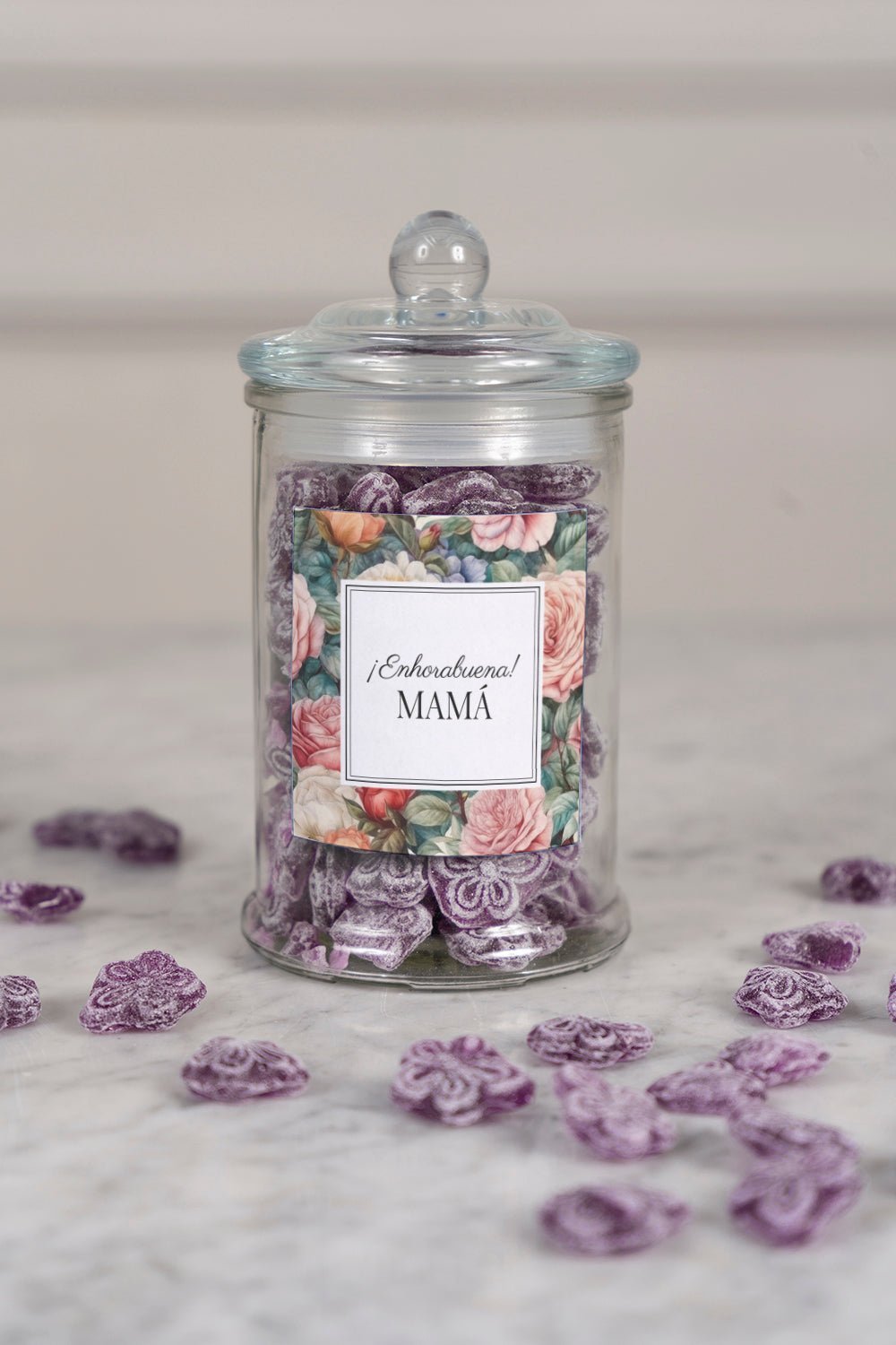 Caja Recién Mamá Gastronómica & Neceser Detalle Violetas Cristina Oria