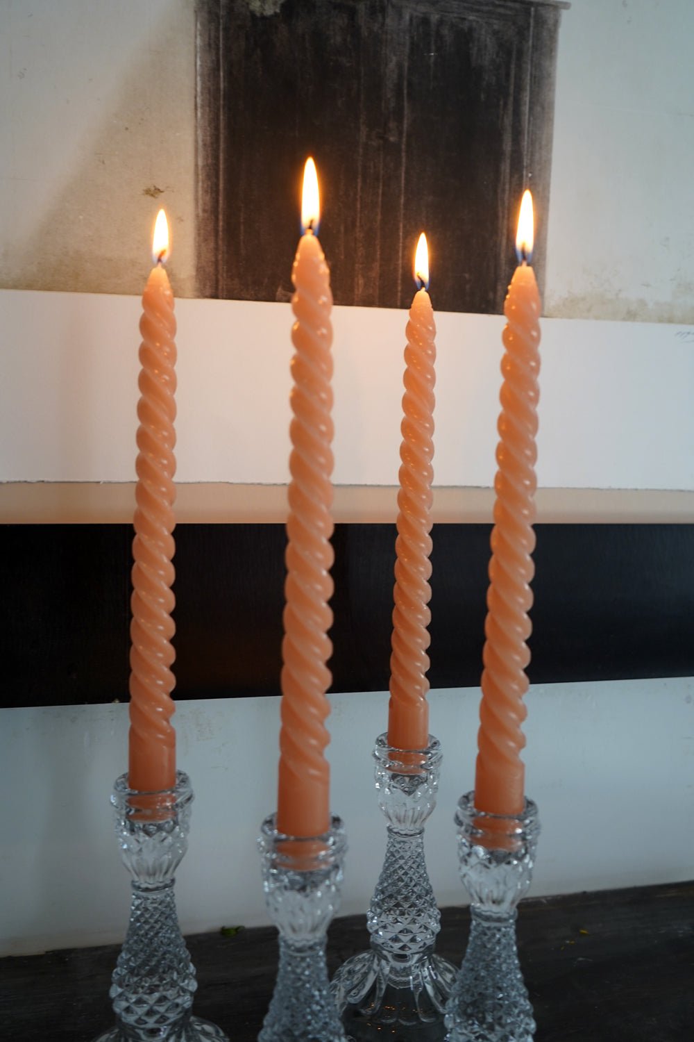 Velas Con Diseño Espiral Melocotón Cristina Oria
