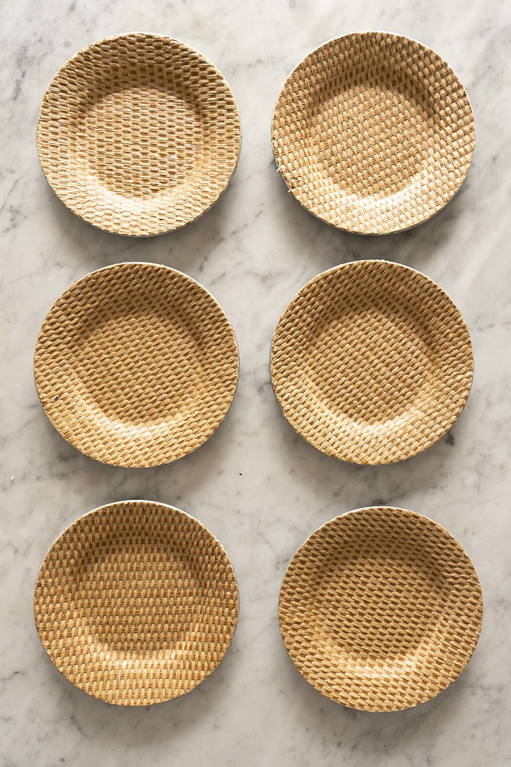 Seis Platos De Pan De Tela De Ratán - Cristina Oria
