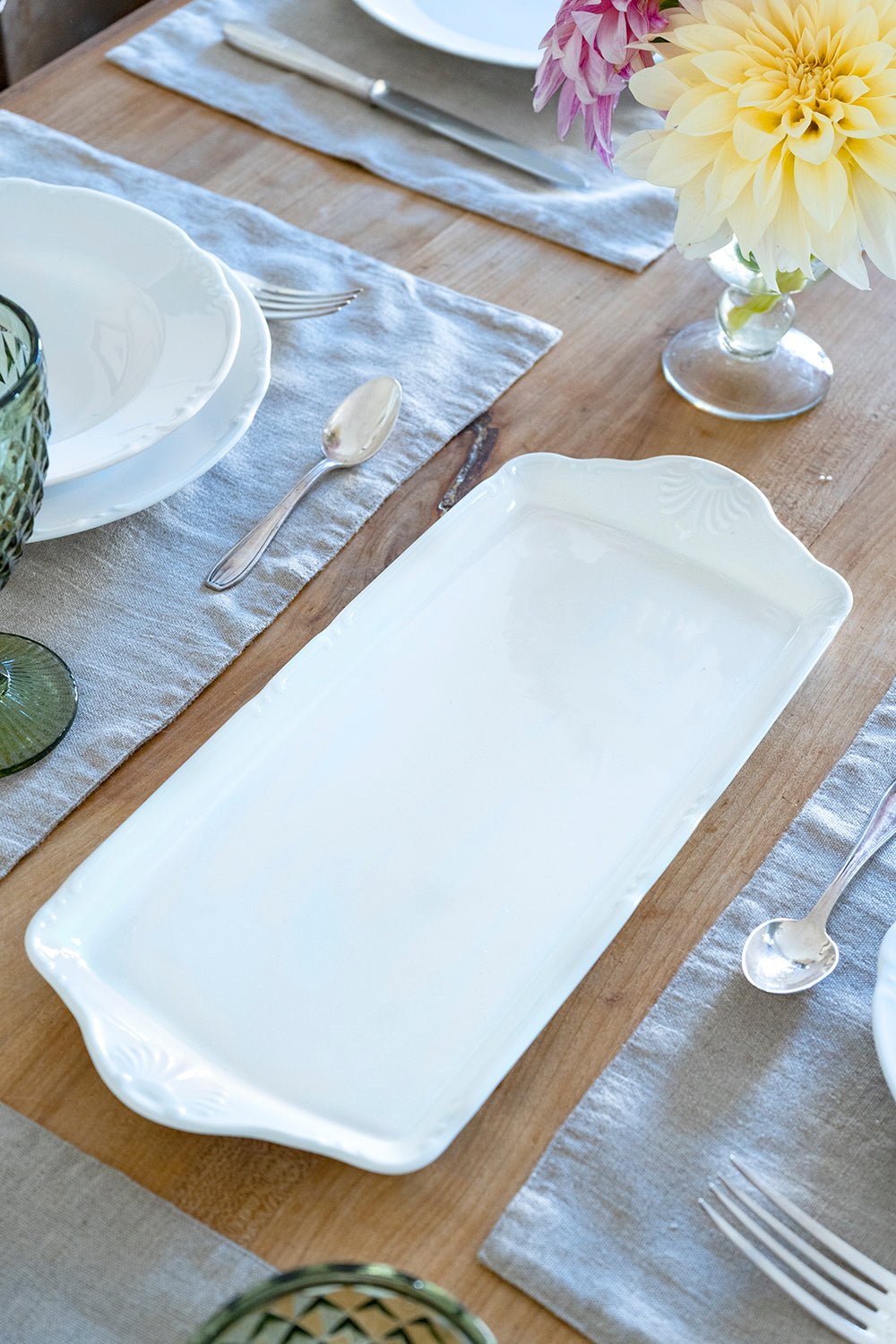 Vajilla Blanca Con Relieve Lux 6 Personas - Cristina Oria