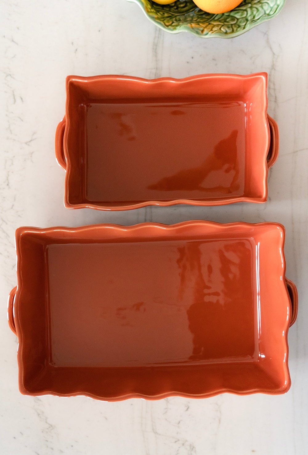 Bandeja Horno Con Borde Ondulado Terracota - Cristina Oria