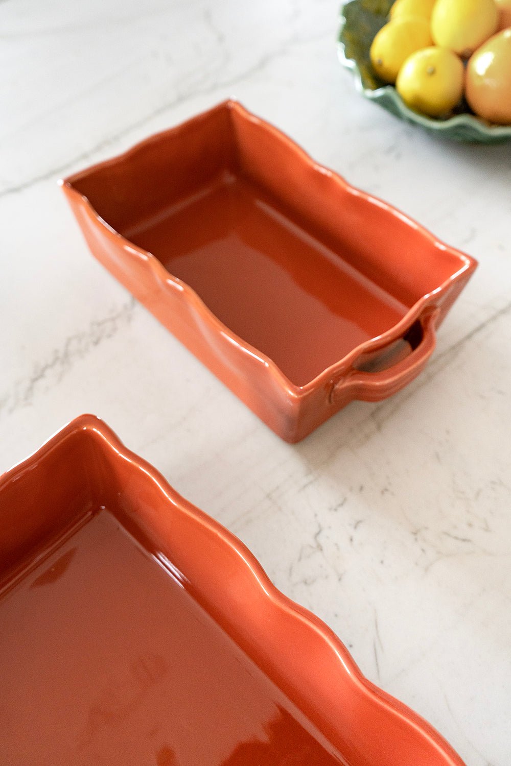 Bandeja Horno Con Borde Ondulado Terracota - Cristina Oria