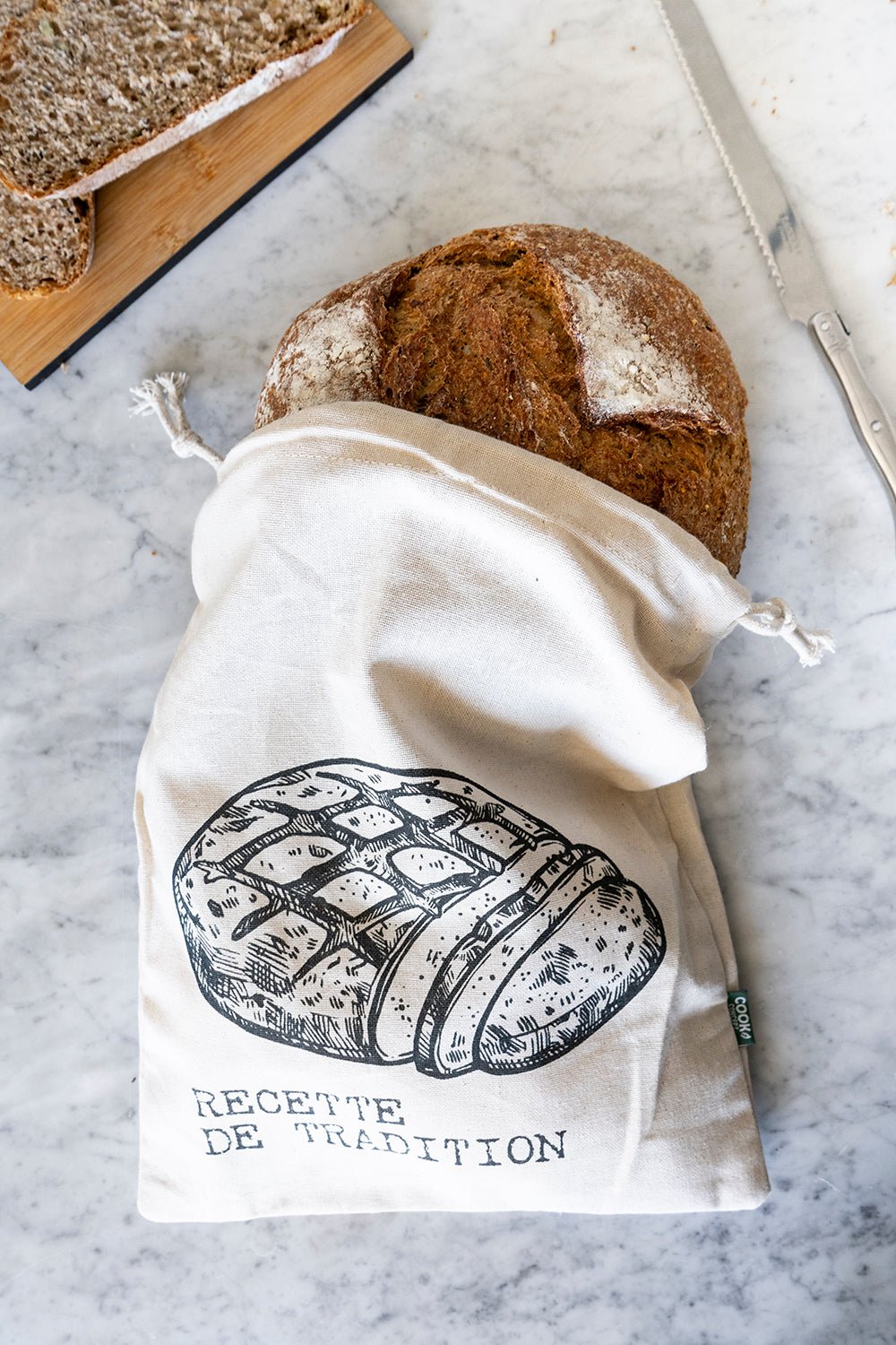 Saco para pão quadrado – Cristina Oria