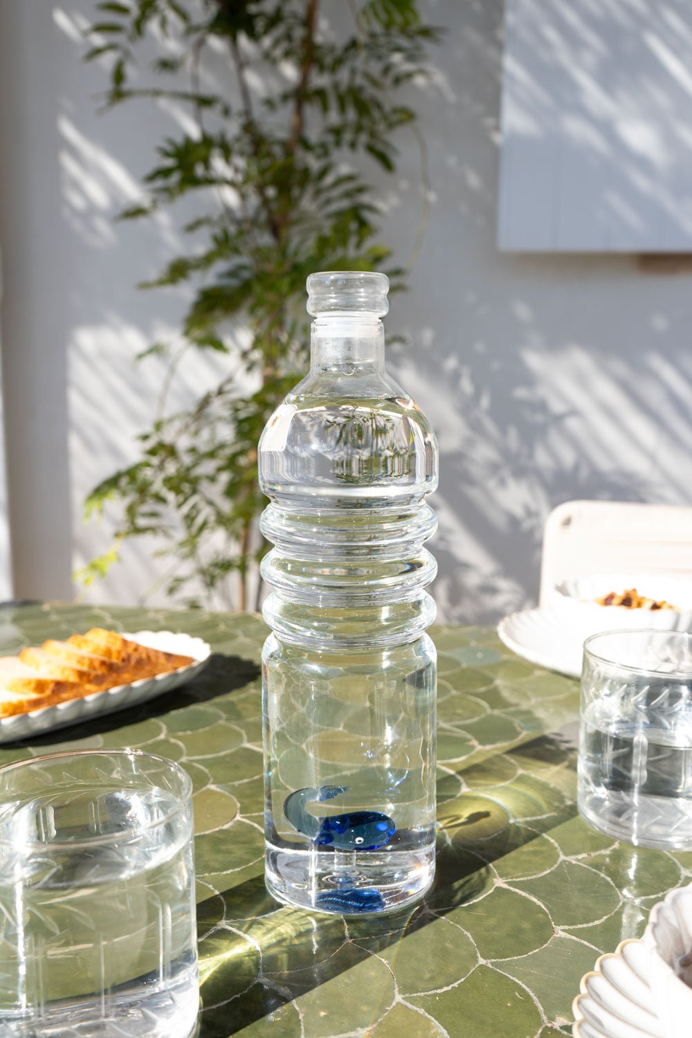 Botella De Cristal Con Figura Ballena - Cristina Oria