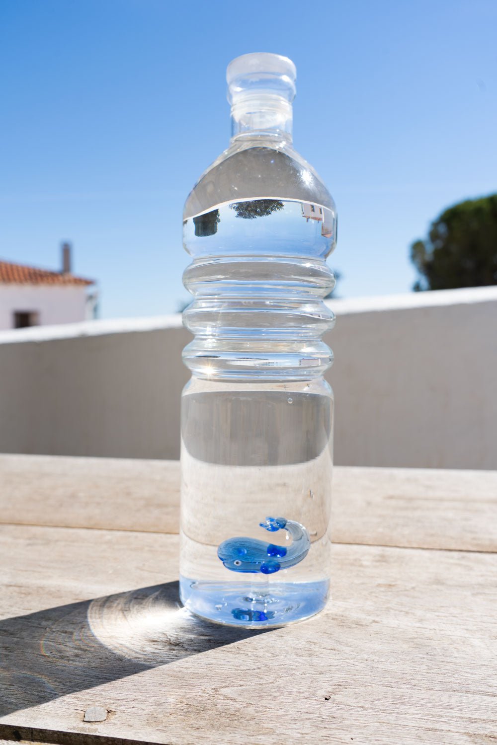 Botella De Cristal Con Figura Ballena - Cristina Oria