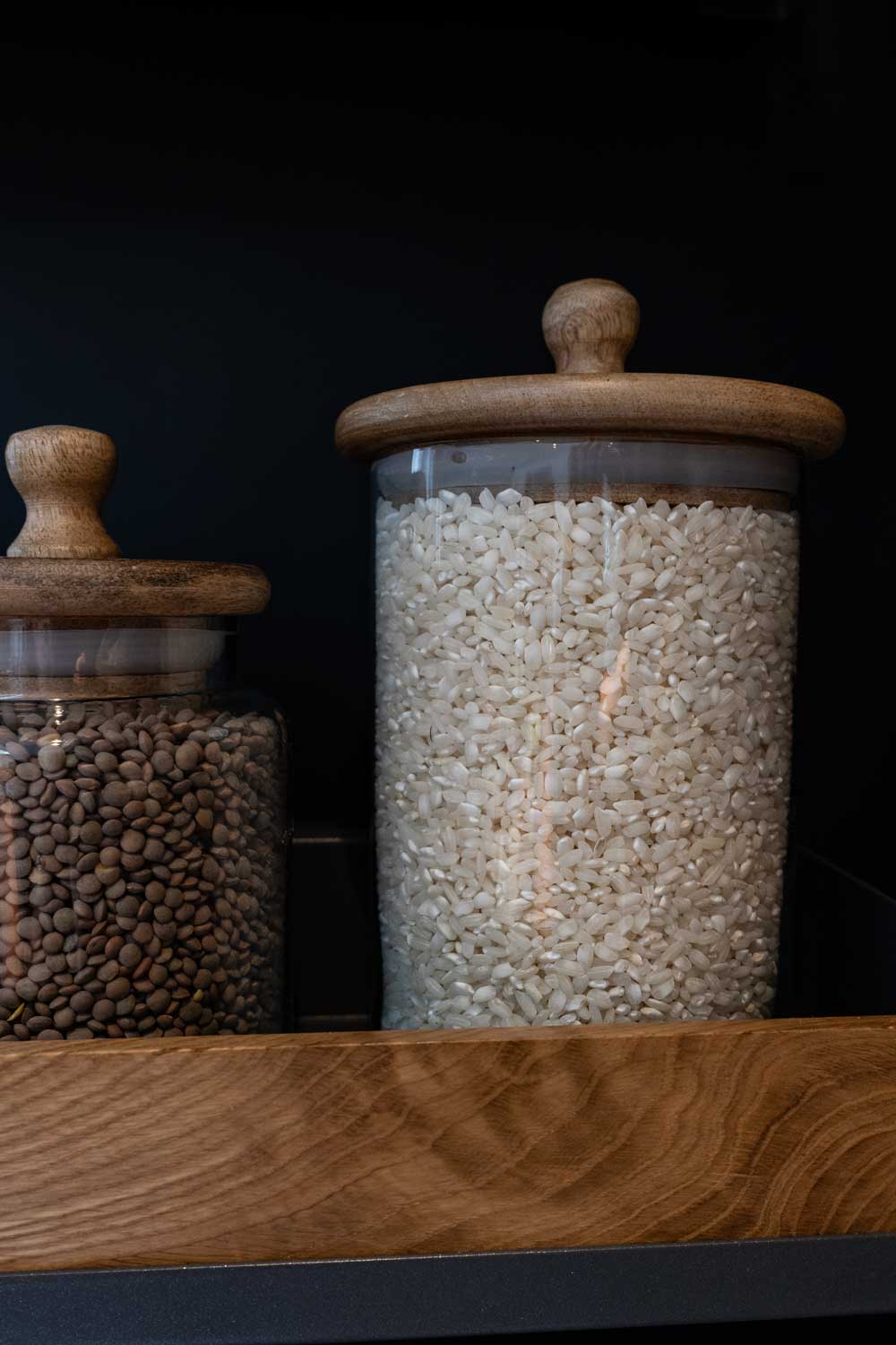 Tarro De Cristal Con Tapa De Madera Grande - Cristina Oria