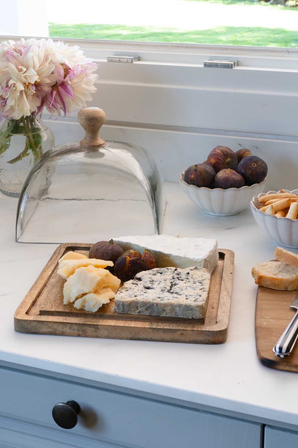 Quesera Cuadrada Con Tapa De Cristal - Cristina Oria