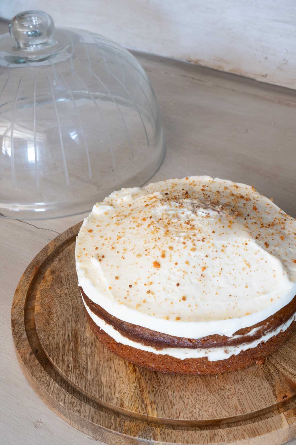 Quesera Redonda Con Tapa De Cristal Tallada Grande - Cristina Oria