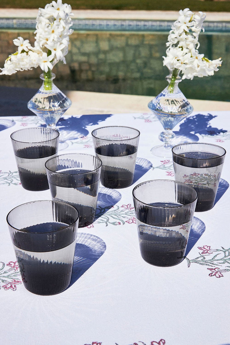 Set 6 Vasos Cristal Transparente Rombos – Cristina Oria