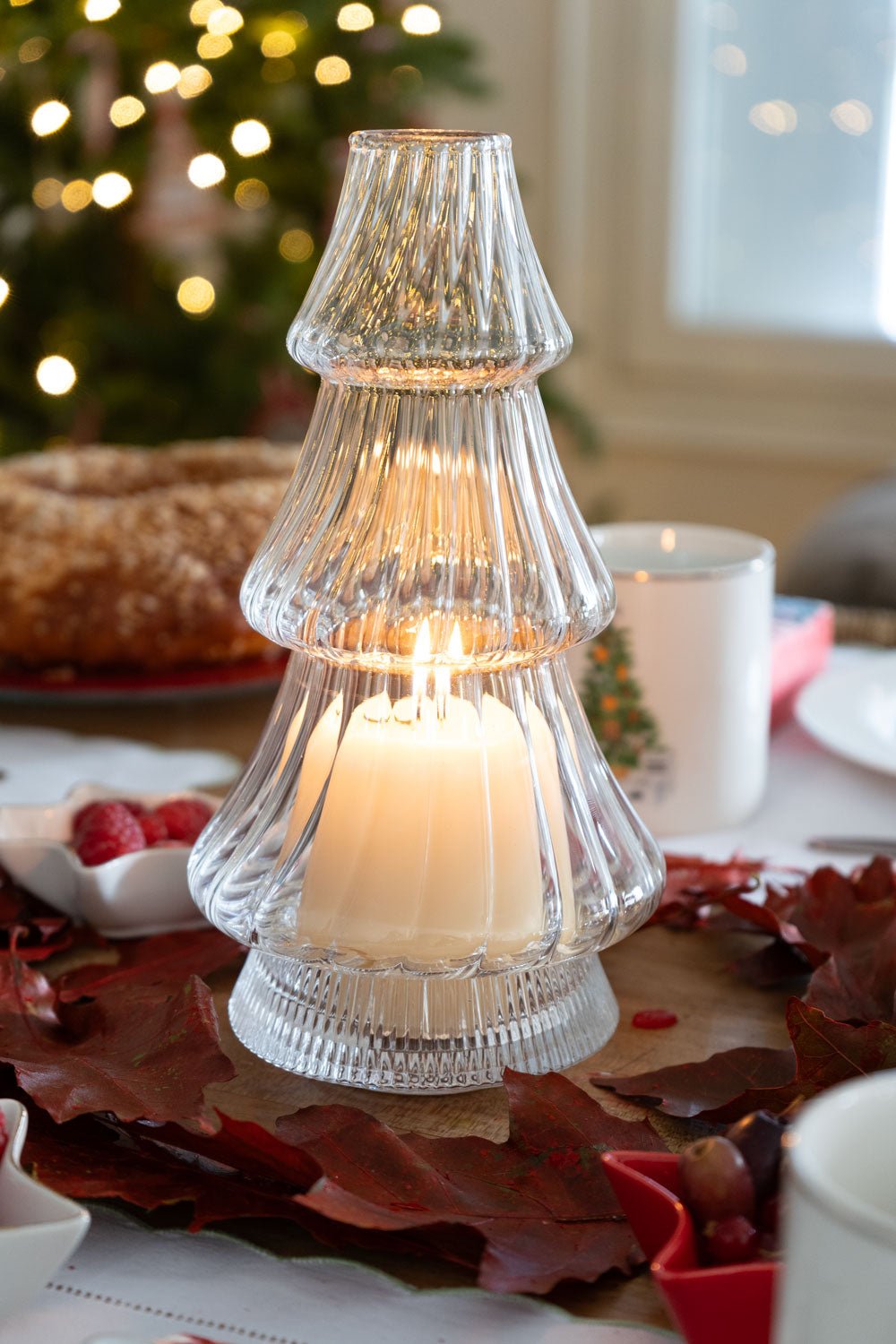 Candelabro De Cristal Con Diseño De Árbol Transparente - Cristina Oria