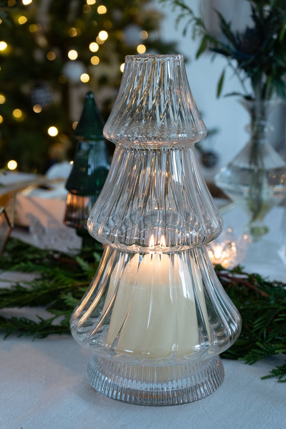 Candelabro De Cristal Con Diseño De Árbol Transparente - Cristina Oria