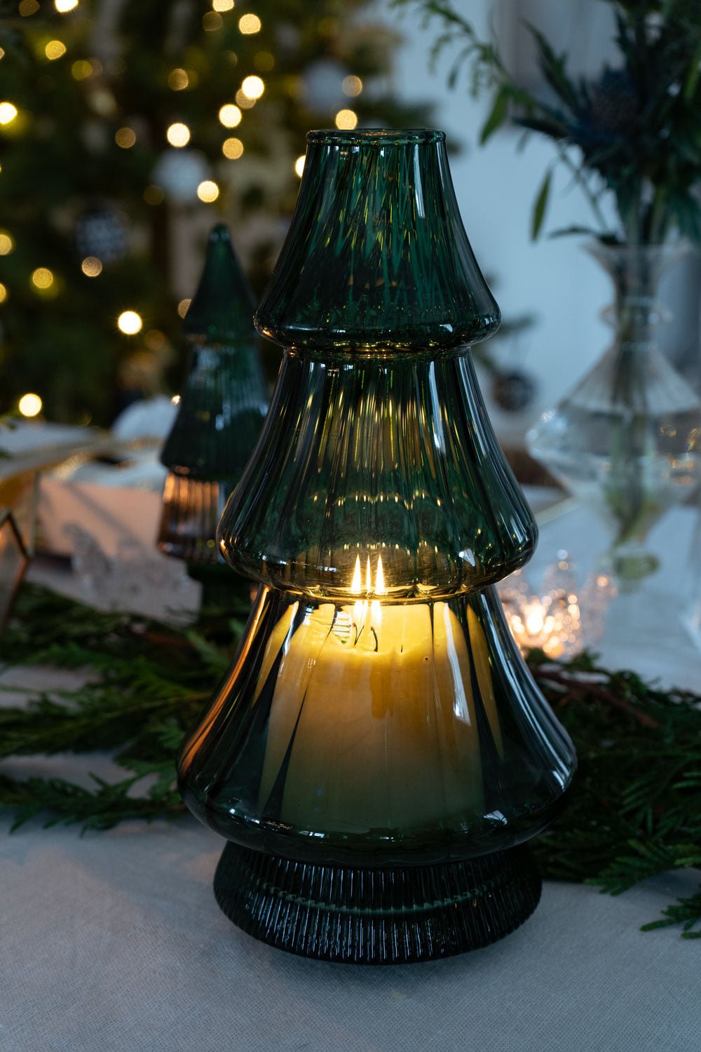 Candelabro De Cristal Con Diseño De Árbol Verde - Cristina Oria