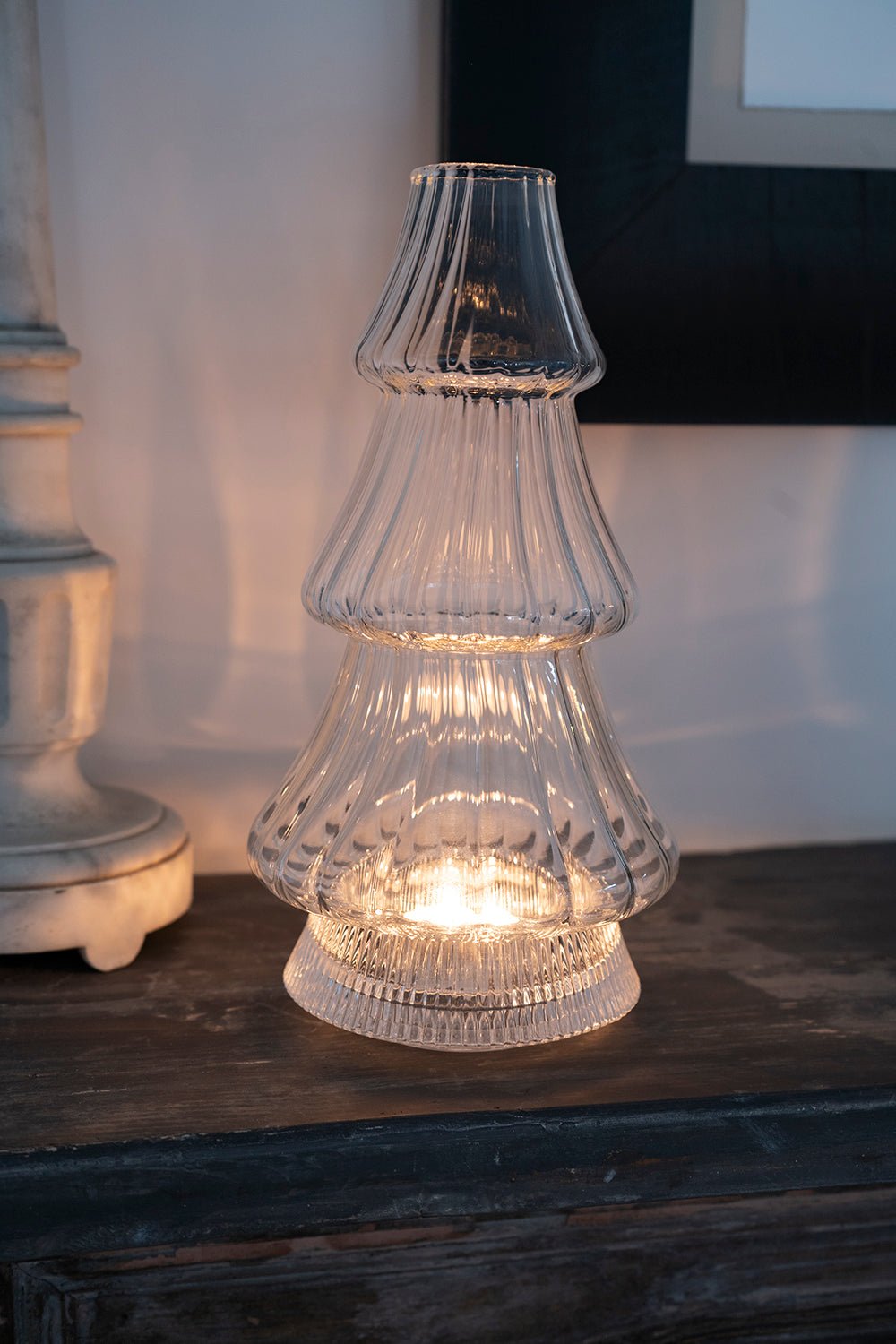 Candelabro De Cristal Con Diseño De Árbol Transparente - Cristina Oria